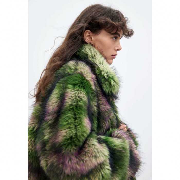 DESIGUAL WOMAN Synthetic Fur Coat Lacroix
