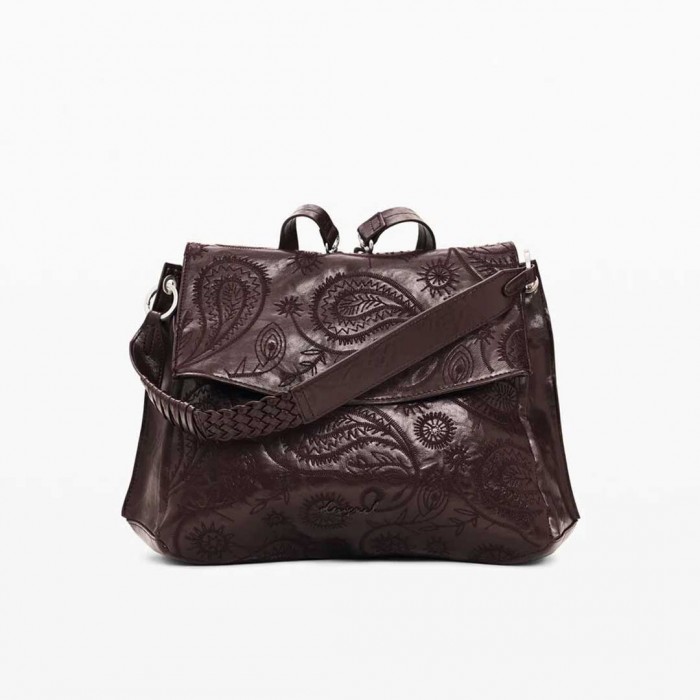 DESIGUAL WOMAN Medium paisley backpack BORDO