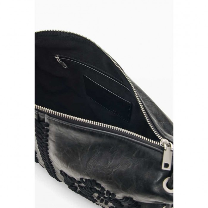 DESIGUAL WOMAN Medium Embroidered Bag BLACK 1