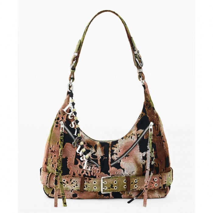 DESIGUAL WOMAN  Large fabric bag GREEN