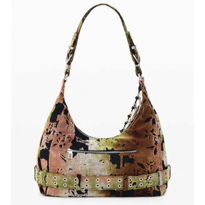 DESIGUAL WOMAN Large fabric bag GREEN DESIGUAL WOMAN Large fabric bag GREEN