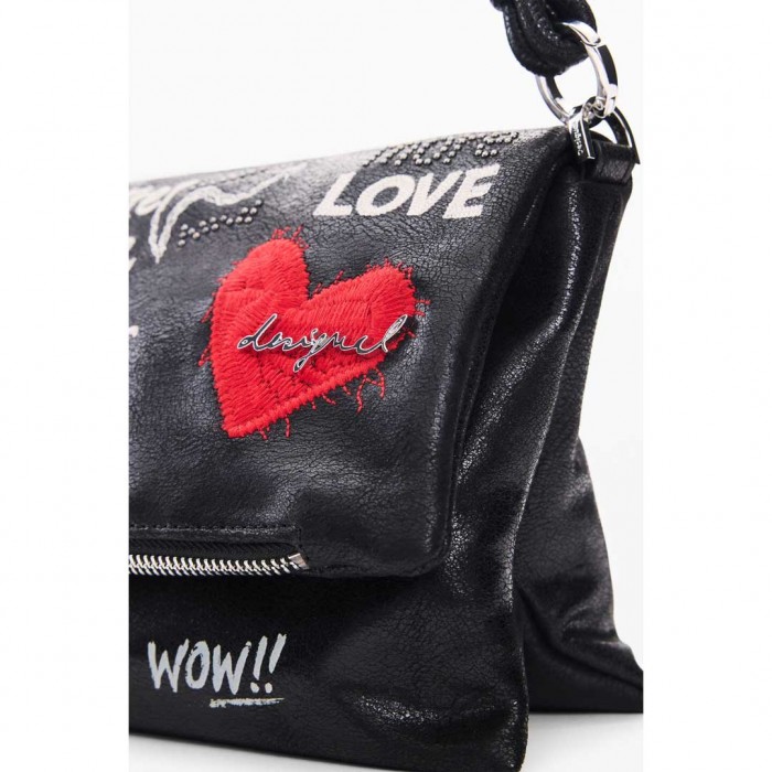 DESIGUAL WOMAN Medium Quilted Bag BLACK 2