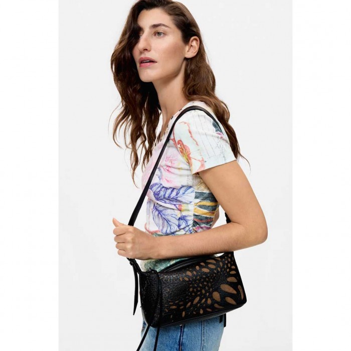 DESIGUAL WOMAN Medium Cut-out Bag BLACK