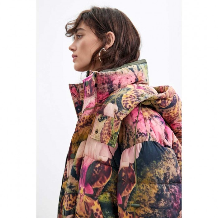 DESIGUAL WOMAN Padded Coat Hood M. C. Lacroix