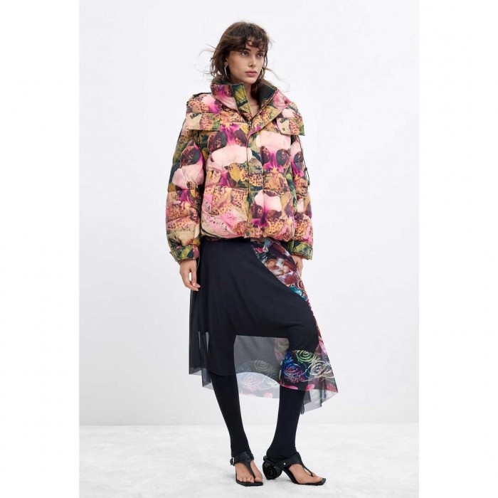 DESIGUAL WOMAN Padded Coat Hood M. C. Lacroix