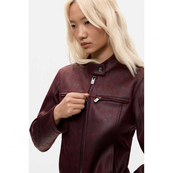 DESIGUAL WOMAN Jacket Leather Effect BORDO