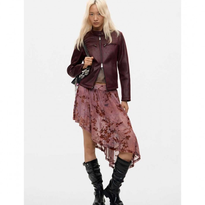 DESIGUAL WOMAN Jacket Leather Effect BORDO