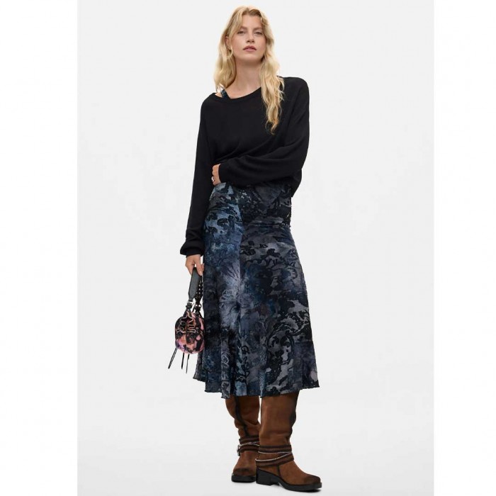 DESIGUAL WOMAN LONG DRESS 2 IN 1 DARK BLUE