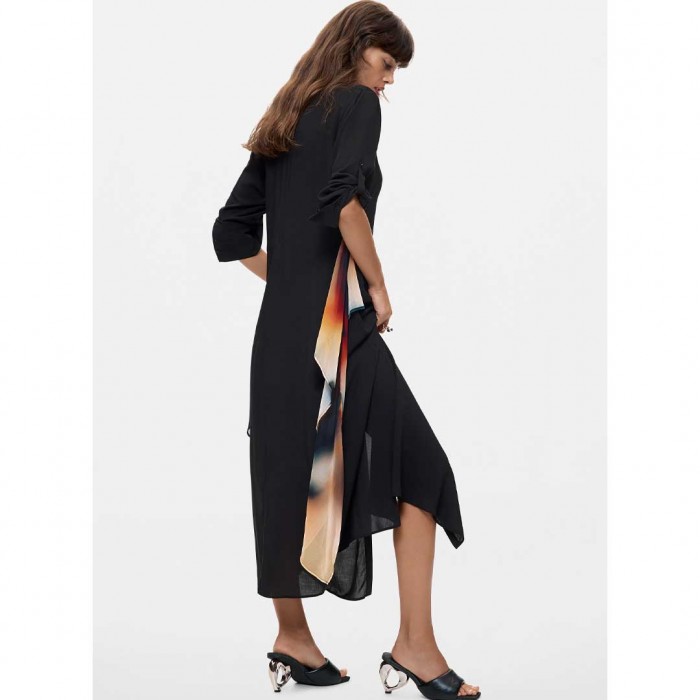 DESIGUAL WOMAN Midi Shirt Dress BLACK