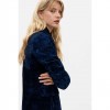 DESIGUAL WOMAN Straight jacquard coat BLUE