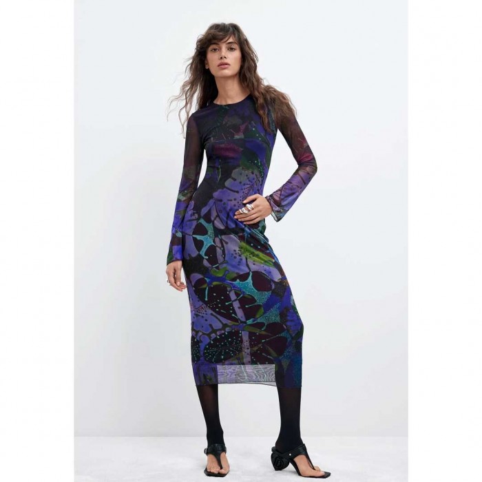 DESIGUAL WOMAN Printed tulle dress M. C. Lacroix