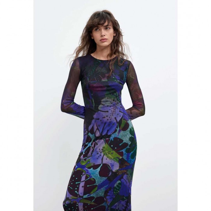 DESIGUAL WOMAN Printed tulle dress M. C. Lacroix