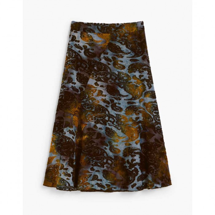 DESIGUAL WOMAN LONG SKIRT DUBLIN BLUE
