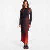 DESIGUAL WOMAN LONG DRESS BERLIN BLACK/ORANGE
