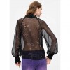 DESIGUAL WOMAN Sheer Floral Blouse BLACK