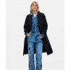 DESIGUAL WOMAN Straight jacquard coat BLACK