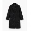 DESIGUAL WOMAN Straight jacquard coat BLACK