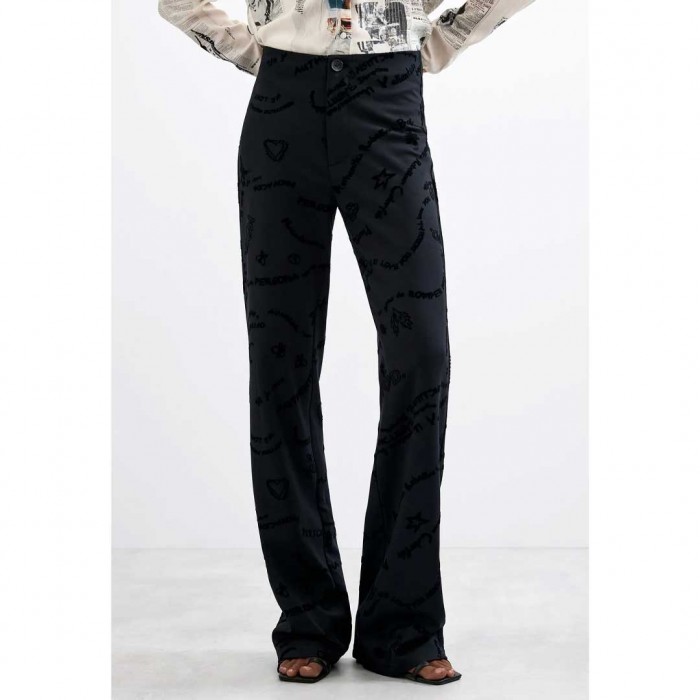 DESIGUAL WOMAN FLARE PANT BLACK