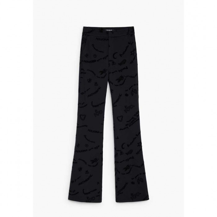 DESIGUAL WOMAN FLARE PANT BLACK
