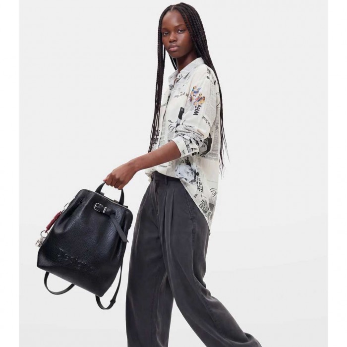 DESIGUAL WOMAN Medium backpack BLACK DESIGUAL WOMAN Medium backpack BLACK