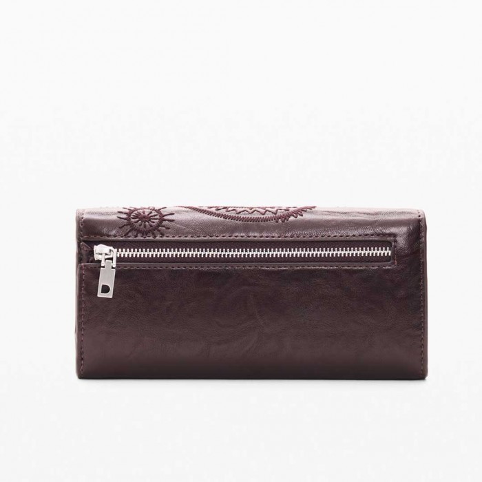 DESIGUAL WOMAN Large Embossed Wallet BORDO