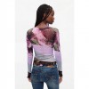 DESIGUAL WOMAN Printed v-neck sweater