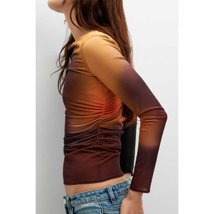 DESIGUAL WOMAN BLOUSE BERLIN ORANGE/BLACK
