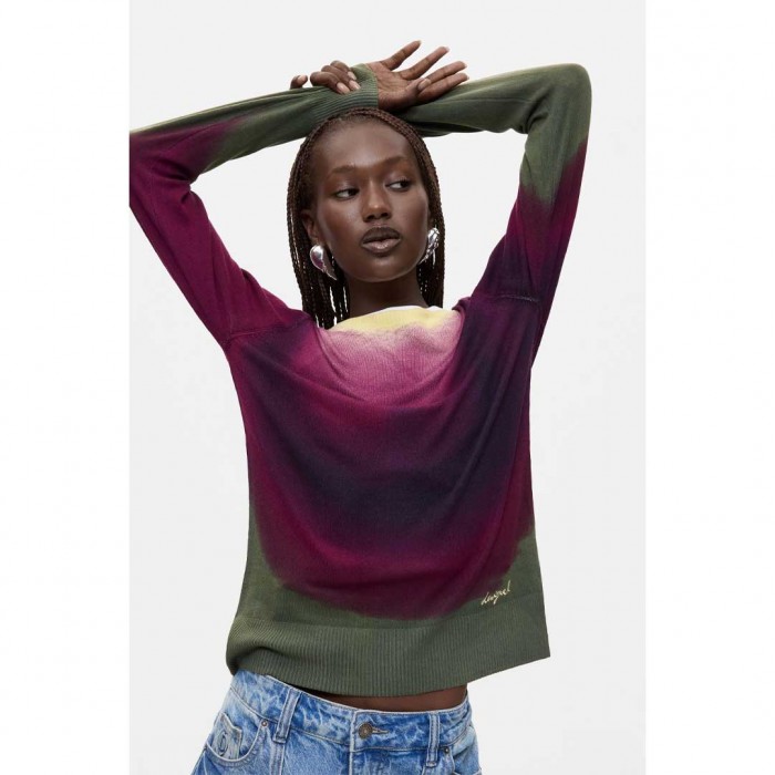 DESIGUAL Fine knit sweater Gradient Effect