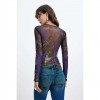 DESIGUAL WOMAN Printed tulle T-shirt M. C. Lacroix