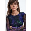 DESIGUAL WOMAN Printed tulle T-shirt M. C. Lacroix