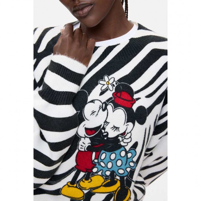 DESIGUAL WOMAN PULLOVER MICKEY BLACK/WHITE