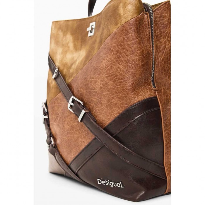 DESIGUAL WOMAN Padded medium backpack BROWN