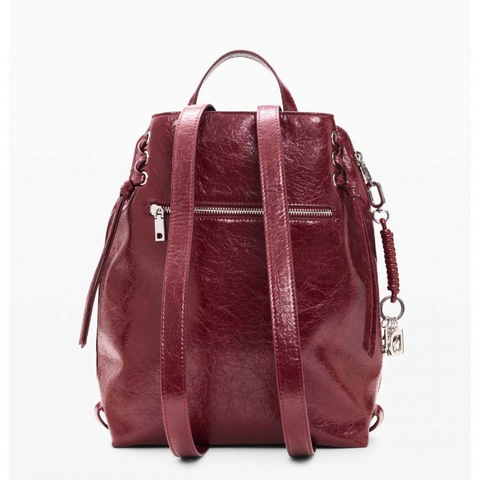 DESIGUAL WOMAN BAG LOGO LUENA DARK RED