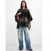DESIGUAL WOMAN PONCHO GRAY/BLACK