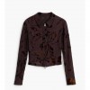 DESIGUAL WOMAN Long-sleeved knit t-shirt BROWN