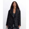 DESIGUAL Wool Women's Half Coat Black with Buttons