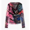 DESIGUAL WOMAN Printed Knit T-shirt M. C. Lacroix
