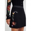 DESIGUAL Mini-skirt studs waist BLACK