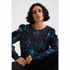 DESIGUAL Blouse puffed sleeves BLACK