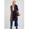 DESIGUAL Long loose coat tartan 