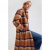 DESIGUAL Long loose coat tartan 