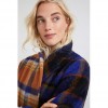 DESIGUAL Long loose coat tartan 