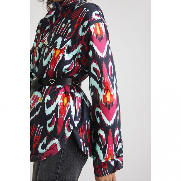 DESIGUAL Padded print overshirt