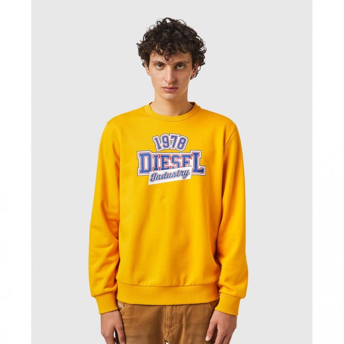DIESEL Sweatshirt with Diesel Industry print YELLOW
