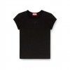 DIESEL T-shirt with cut-out embroidered logo BLACK