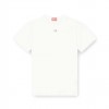 DIESEL Cotton T-shirt with metallic Oval D WHITE DIESEL Cotton T-shirt with metallic Oval D WHITE