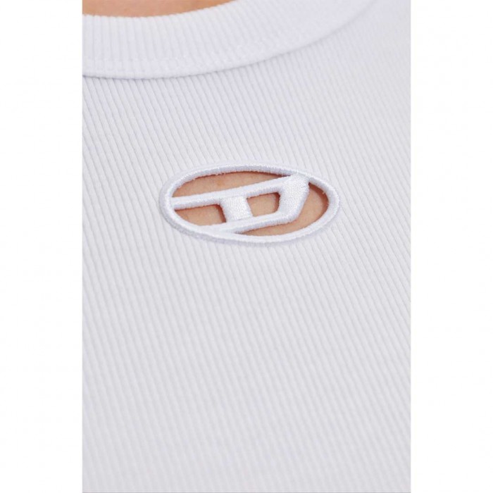 DIESEL Top 'T-RIBBER-OD' WHITE DIESEL Top 'T-RIBBER-OD' WHITE