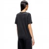 DIESEL Cotton T-shirt with metallic Oval D BLACK DIESEL Cotton T-shirt with metallic Oval D BLACK