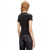 DIESEL Slim-fit T-shirt with metallic Oval D BLACK DIESEL Slim-fit T-shirt with metallic Oval D BLACK