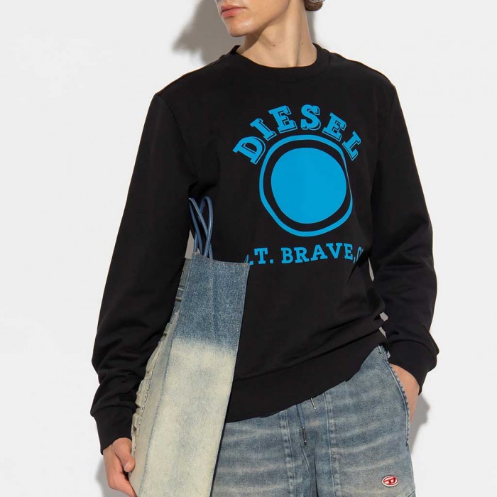 DIESEL BLACK ‘S-GINN-K35’ SWEATSHIRT